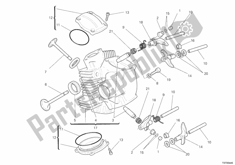 Toutes les pièces pour le Culasse Horizontale du Ducati Monster 796 ABS 2012